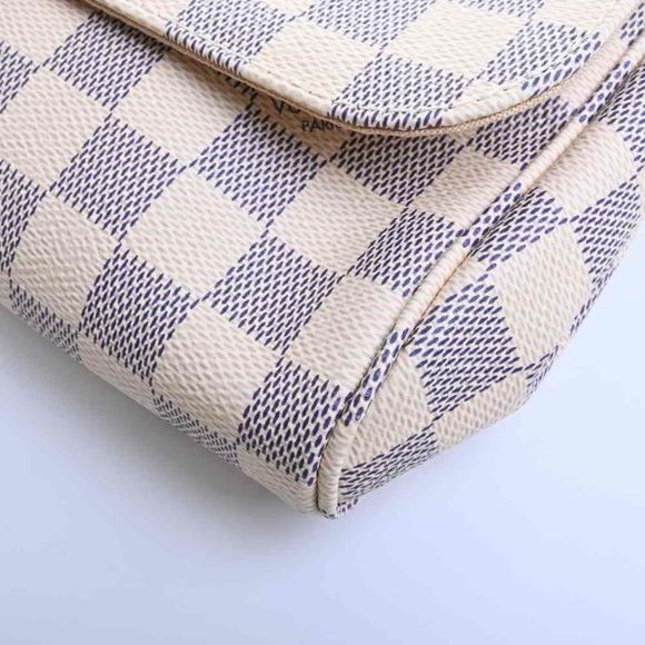 Louis Vuitton Damier Azure Favorite MM Chain Shoulder Bag White - Picture 4 of 6